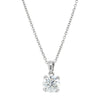 18ct White Gold 1.06ct Diamond Blossom Pendant-Necklace-Walker & Hall