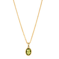 9ct Yellow Gold Peridot Lemongrass Pendant-Necklace-Walker & Hall