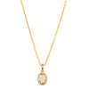 9ct Yellow Gold Rose Quartz Rosehip Pendant-Necklace-Walker & Hall