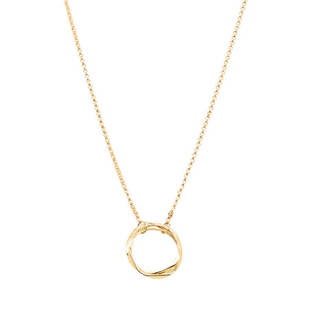9ct Yellow Gold Mini Entwined Pendant-Necklace-Walker & Hall
