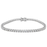 18ct White Gold 3.77ct Diamond Jubilee Bracelet-Bracelet-Walker & Hall