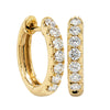 18ct Yellow Gold .50ct Diamond Meridien Hoop Earrings-Earrings-Walker & Hall