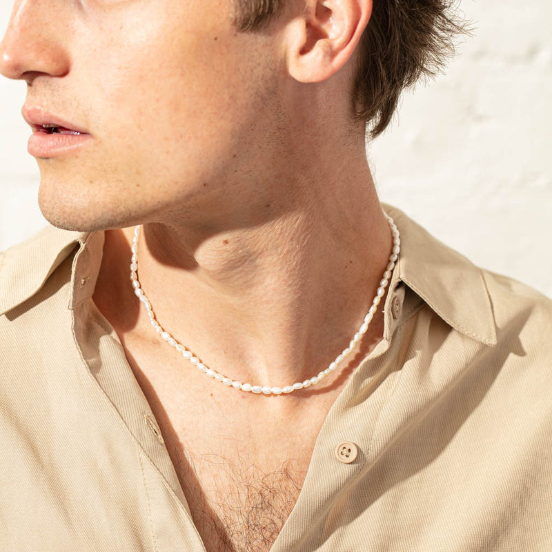 Baby Baroque Pearl Necklace - Sterling Silver-Necklace-Walker & Hall