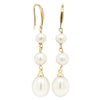 9ct Yellow Gold Freshwater Pearl Rosalind Earrings-Earrings-Walker & Hall