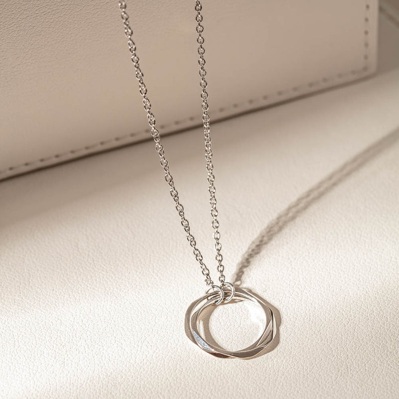 Sterling Silver Mini Entwined Pendant-Necklace-Walker & Hall