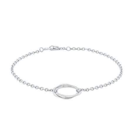 Sterling Silver Mini Entwined Bracelet-Bracelet-Walker & Hall