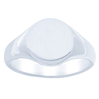 Sterling Silver Classic Signet Ring-Ring-Walker & Hall
