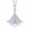 18ct White Gold .16ct Diamond Pendant-Necklace-Walker & Hall