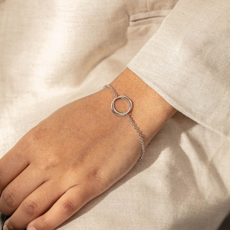 Sterling Silver Mini Entwined Bracelet-Bracelet-Walker & Hall