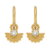 Zoe & Morgan Eos Earrings - Gold Vermeil & White Zircon-Earrings-Walker & Hall