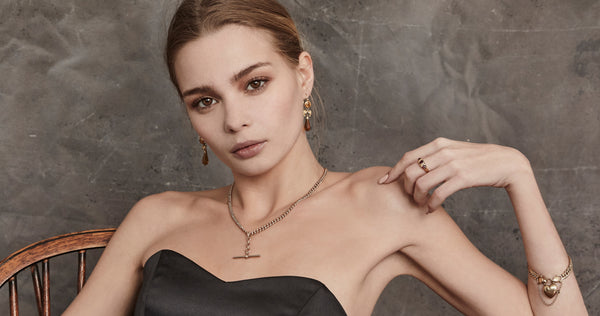 Model wearing Vintage Fob chain