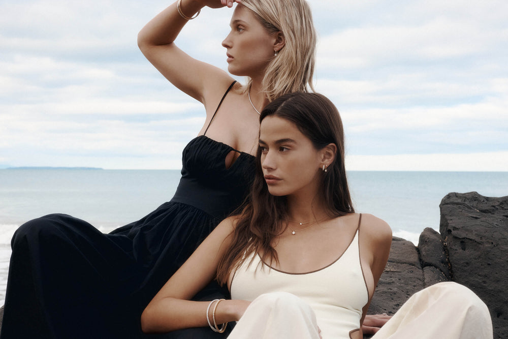 Models wearing Natural Diamond Jewellery