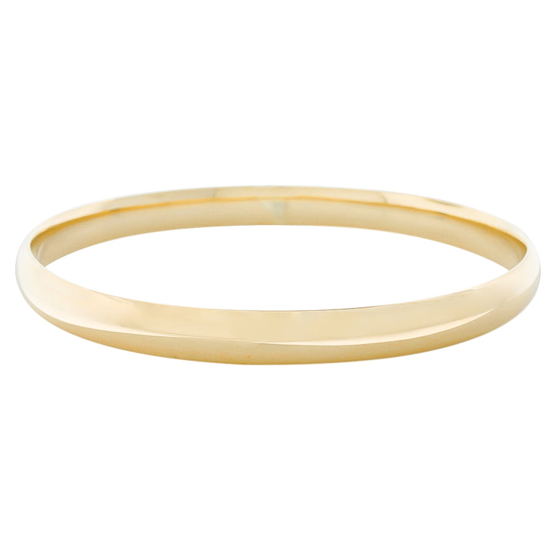 9ct Yellow Gold 6.5mm Bangle - 68mm-Bracelet-Walker & Hall