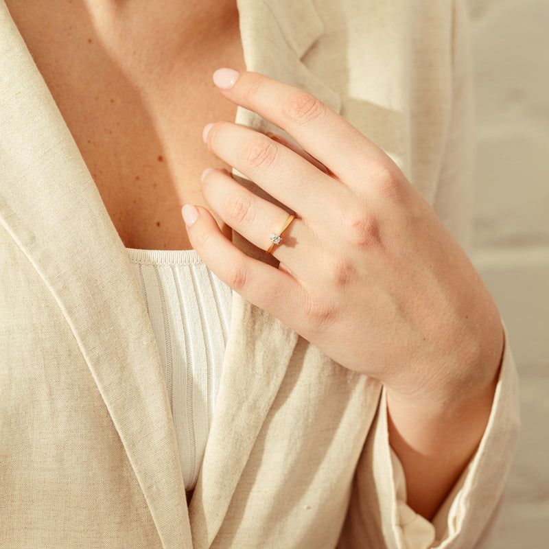 Deja Vu 18ct Yellow Gold .06ct Diamond Ring-Ring-Walker & Hall