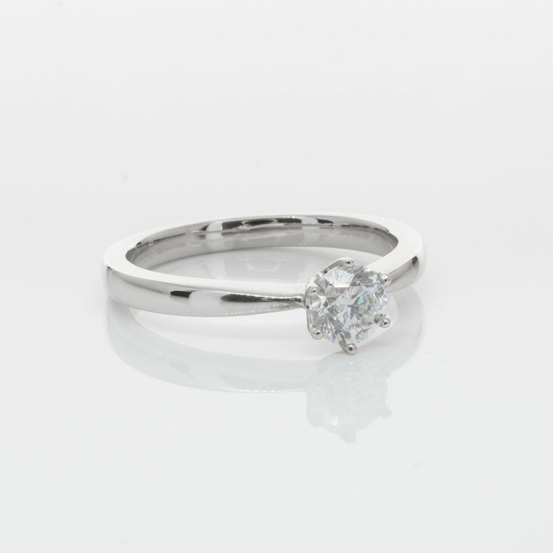 18ct White Gold .53ct Diamond Nova Ring-Ring-Walker & Hall