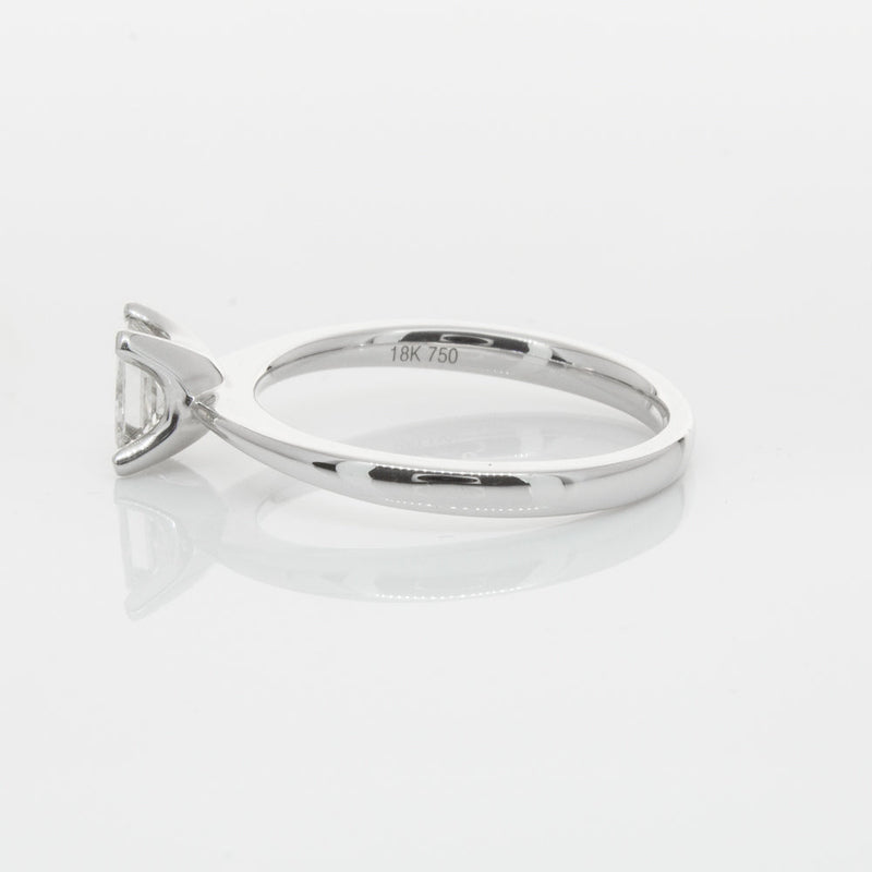 18ct White Gold .71ct Princess Cut Diamond Royale Ring-Ring-Walker & Hall