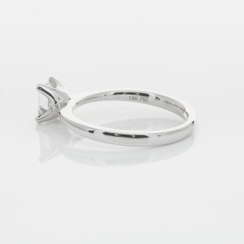 18ct White Gold .71ct Princess Cut Diamond Royale Ring-Ring-Walker & Hall