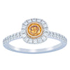 18ct White & Rose Gold Yellow Diamond Ring-Ring-Walker & Hall
