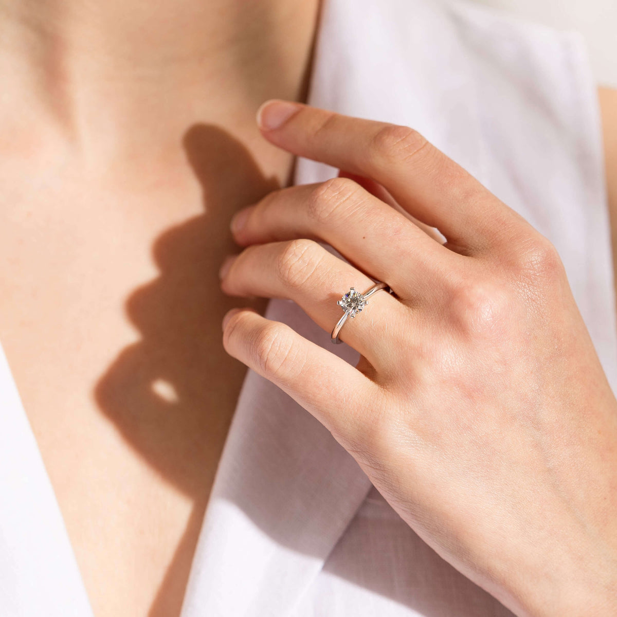 Model wearing Diamond Flawless Ring