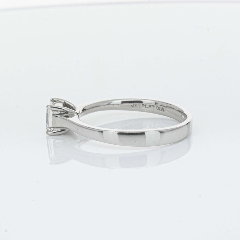 Platinum .50ct Princess Cut Diamond Ring-Ring-Walker & Hall