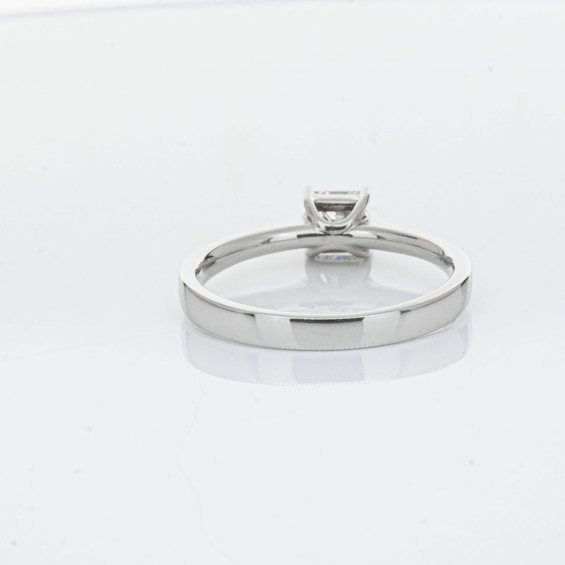Platinum .50ct Princess Cut Diamond Ring-Ring-Walker & Hall