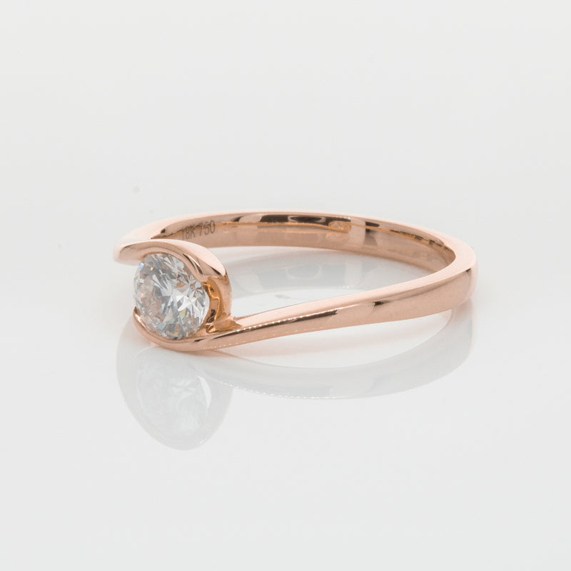 18ct Rose Gold .50ct Diamond Embrace Ring-Ring-Walker & Hall