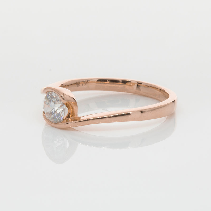 18ct Rose Gold .50ct Diamond Embrace Ring-Ring-Walker & Hall