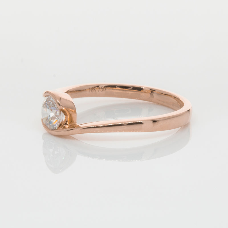 18ct Rose Gold .50ct Diamond Embrace Ring-Ring-Walker & Hall