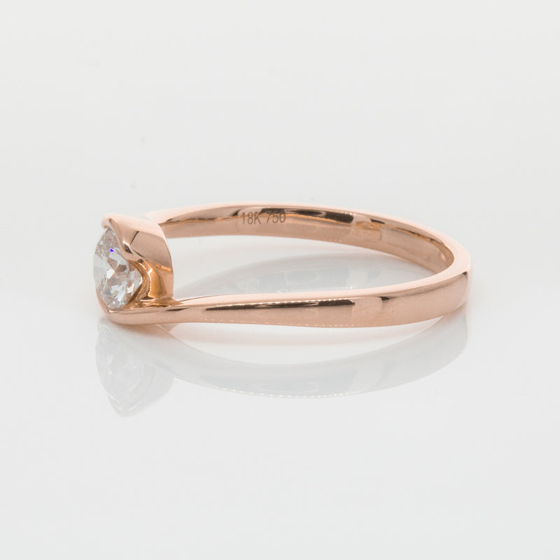 18ct Rose Gold .50ct Diamond Embrace Ring-Ring-Walker & Hall