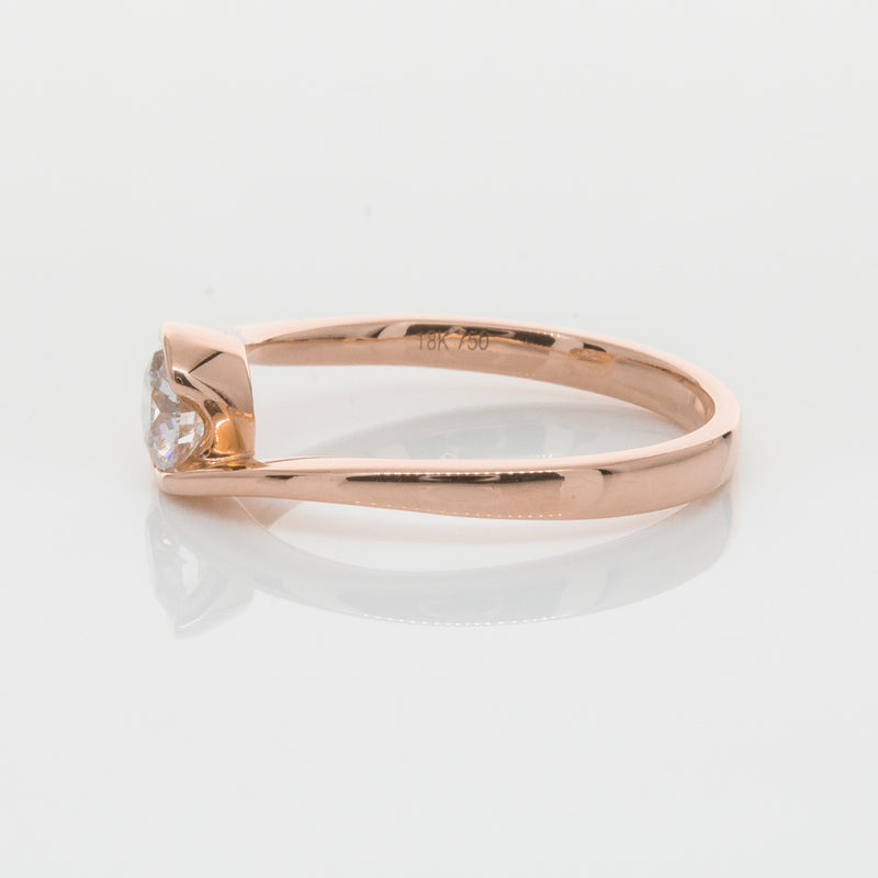 18ct Rose Gold .50ct Diamond Embrace Ring-Ring-Walker & Hall