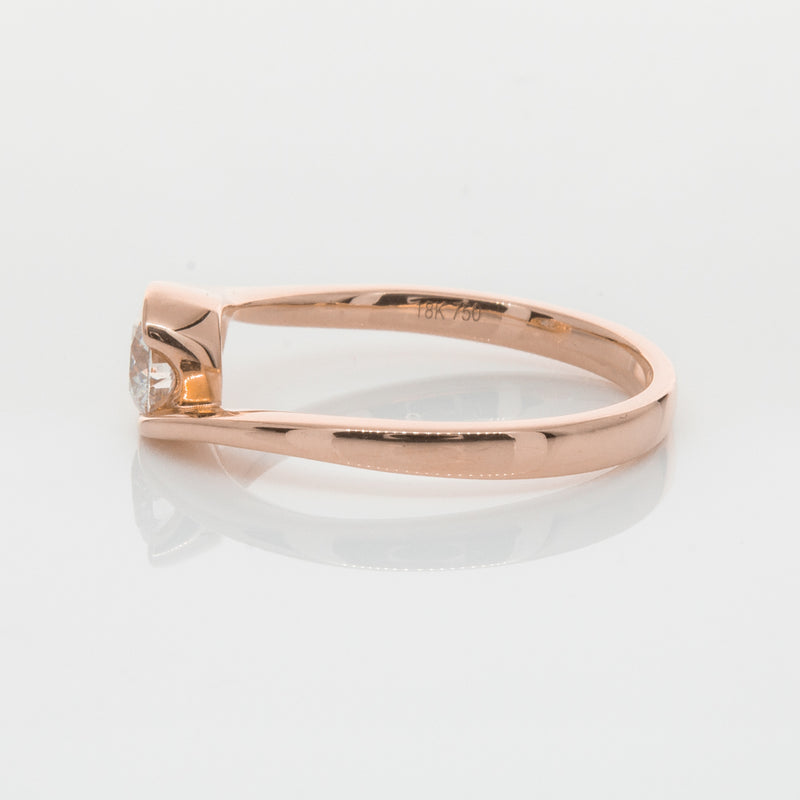 18ct Rose Gold .50ct Diamond Embrace Ring-Ring-Walker & Hall