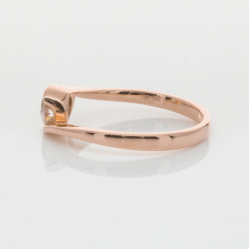 18ct Rose Gold .50ct Diamond Embrace Ring-Ring-Walker & Hall