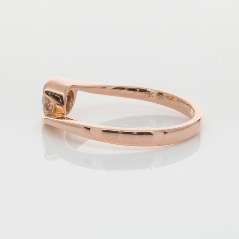 18ct Rose Gold .50ct Diamond Embrace Ring-Ring-Walker & Hall