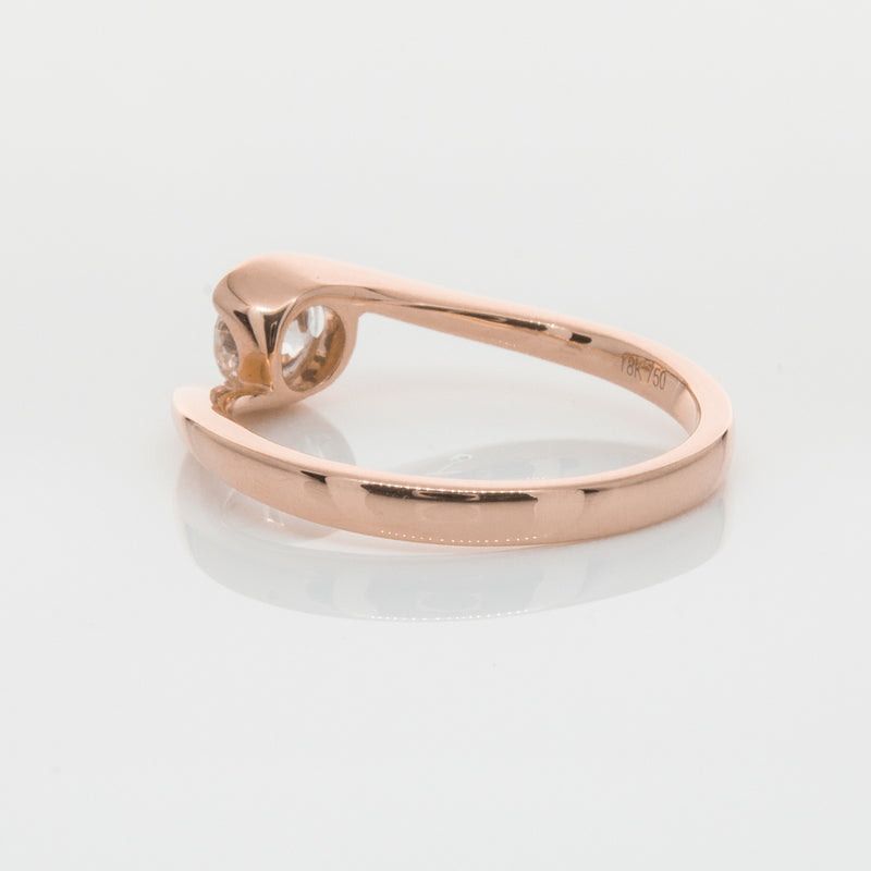 18ct Rose Gold .50ct Diamond Embrace Ring-Ring-Walker & Hall