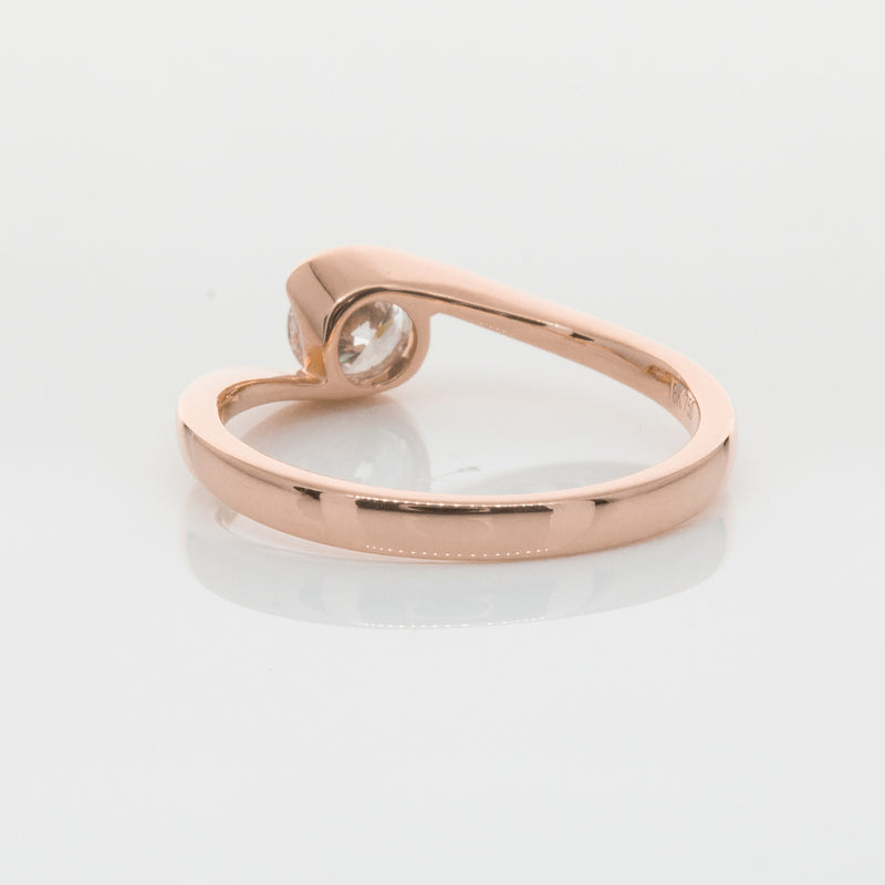 18ct Rose Gold .50ct Diamond Embrace Ring-Ring-Walker & Hall