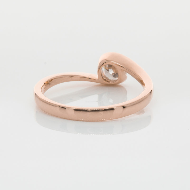 18ct Rose Gold .50ct Diamond Embrace Ring-Ring-Walker & Hall