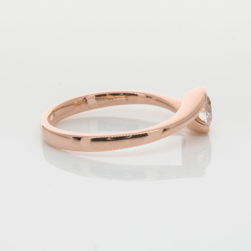 18ct Rose Gold .50ct Diamond Embrace Ring-Ring-Walker & Hall