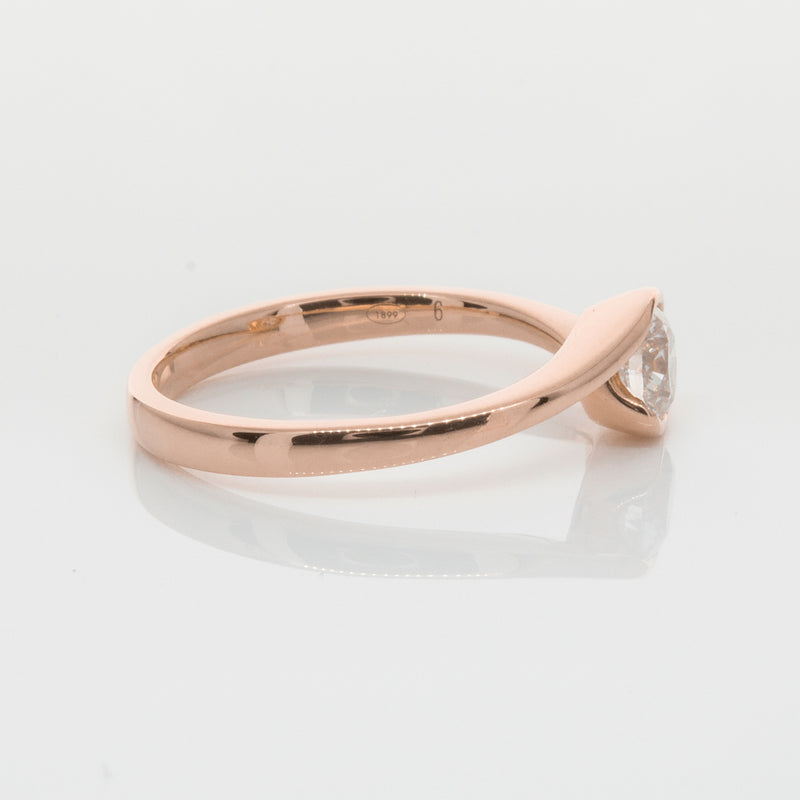 18ct Rose Gold .50ct Diamond Embrace Ring-Ring-Walker & Hall