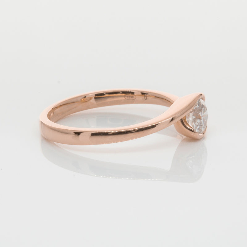 18ct Rose Gold .50ct Diamond Embrace Ring-Ring-Walker & Hall