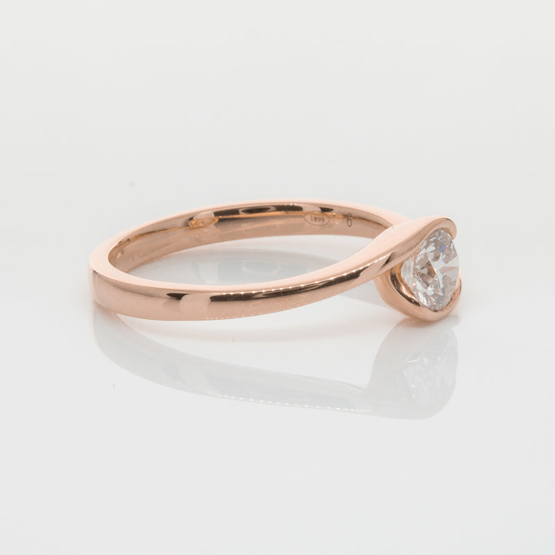 18ct Rose Gold .50ct Diamond Embrace Ring-Ring-Walker & Hall