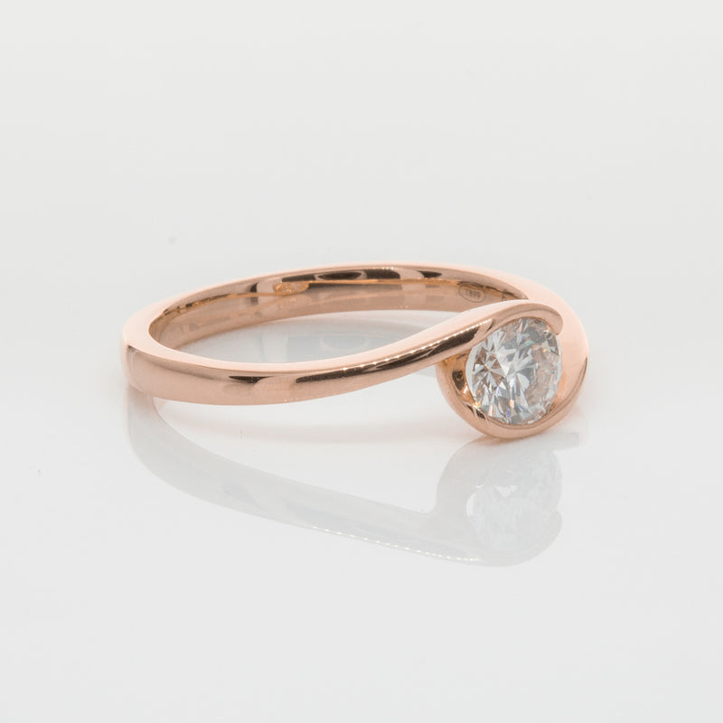 18ct Rose Gold .50ct Diamond Embrace Ring-Ring-Walker & Hall