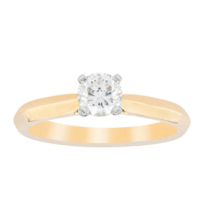 18ct Yellow Gold .50ct Diamond Venetian Ring-Ring-Walker & Hall