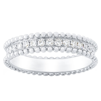 18ct White Gold .32ct Diamond Juno Ring-Ring-Walker & Hall