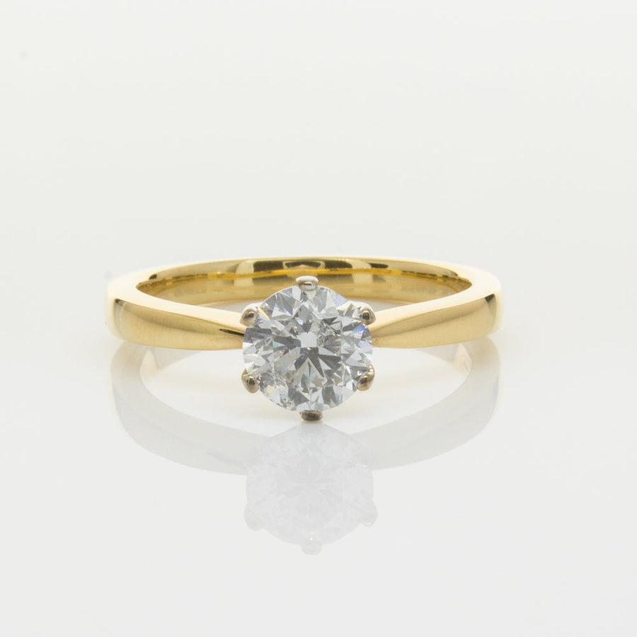 18ct Yellow Gold 1.00ct Diamond Nova Ring-Ring-Walker & Hall