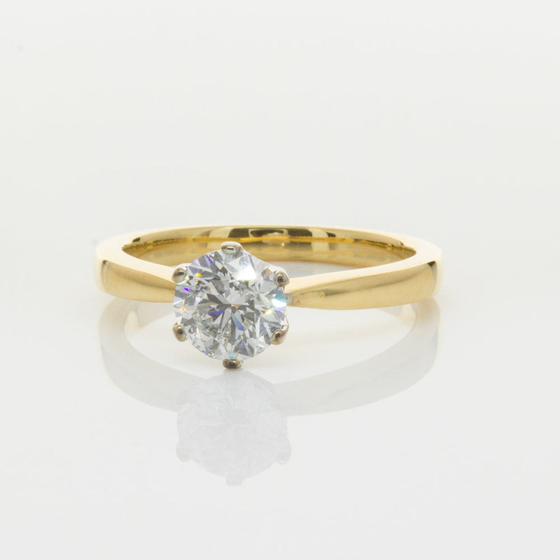 18ct Yellow Gold 1.00ct Diamond Nova Ring-Ring-Walker & Hall