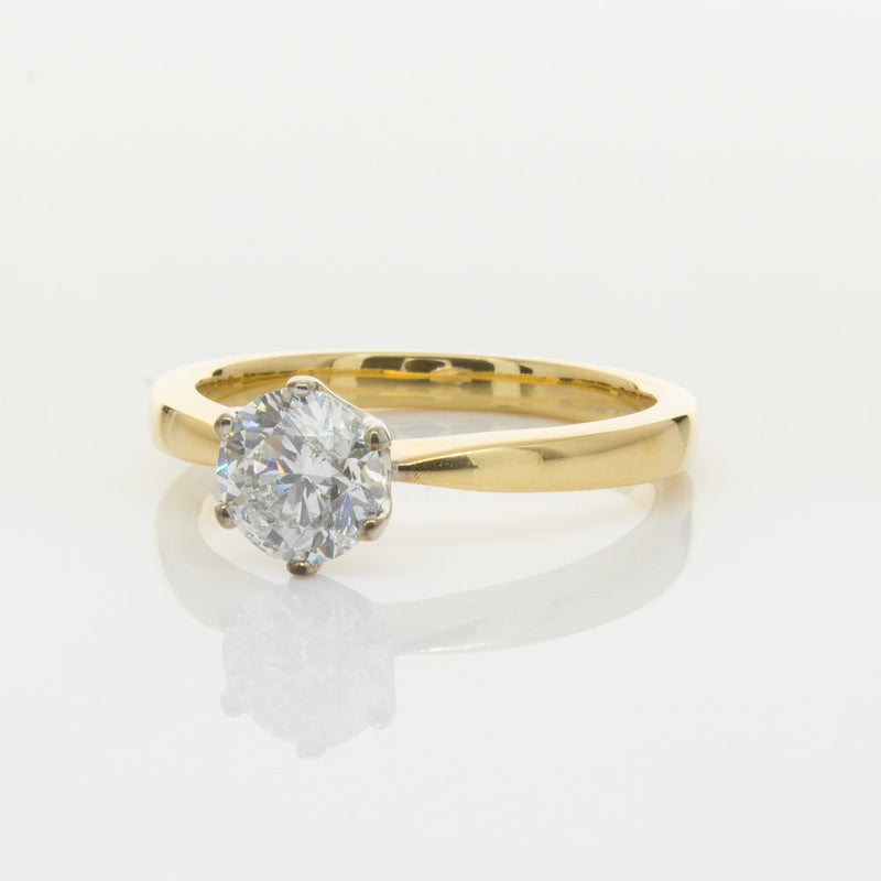 18ct Yellow Gold 1.00ct Diamond Nova Ring-Ring-Walker & Hall