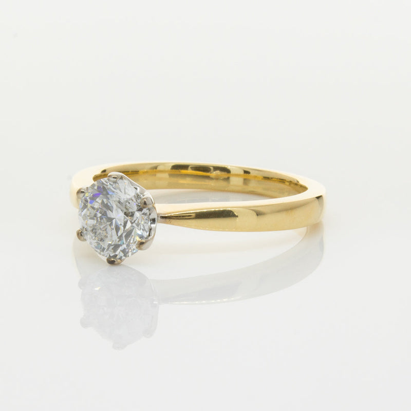 18ct Yellow Gold 1.00ct Diamond Nova Ring-Ring-Walker & Hall