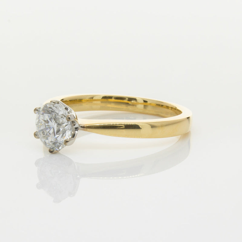 18ct Yellow Gold 1.00ct Diamond Nova Ring-Ring-Walker & Hall