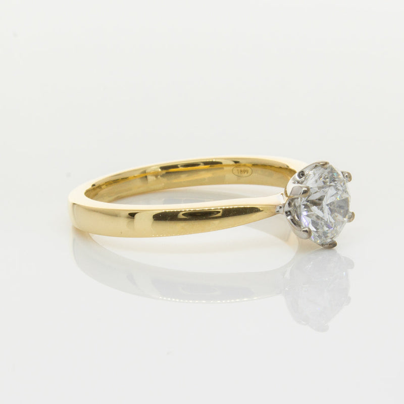 18ct Yellow Gold 1.00ct Diamond Nova Ring-Ring-Walker & Hall