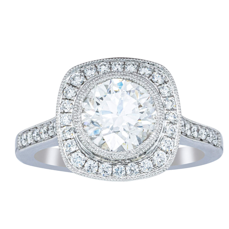 18ct White Gold 1.54ct Diamond Ring-Ring-Walker & Hall
